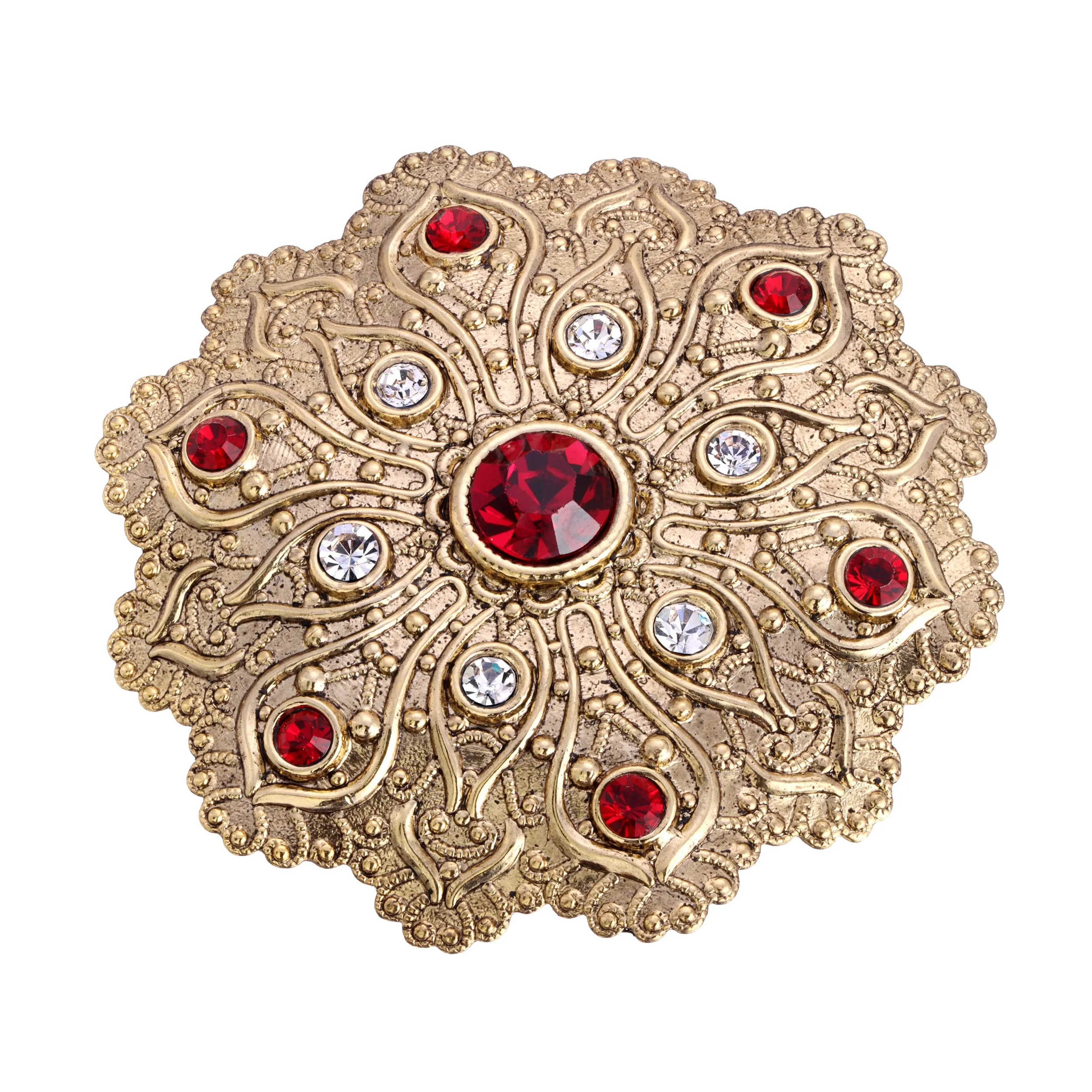 1928 Jewelry Imperial Flower Crystal Brooch