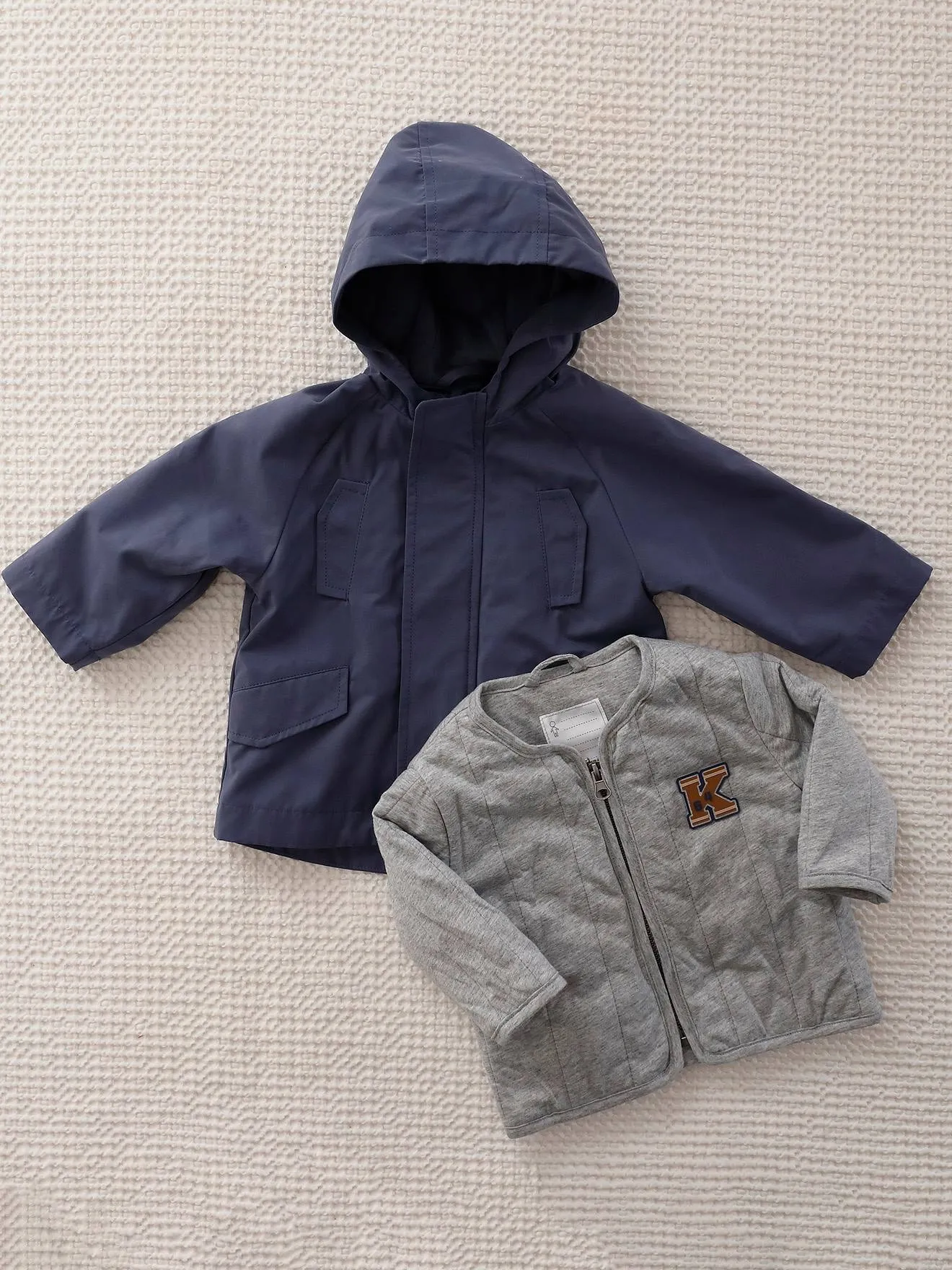 3-in-1 Parka with Detachable Bodywarmer, in Fleece, for Babies - slate blue