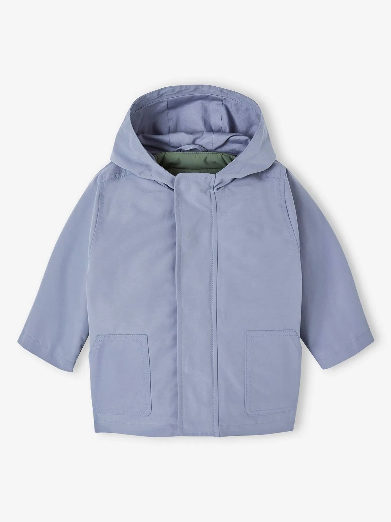 3-in-1 Parka with Removable Padded Bodywarmer for Babies - indigo