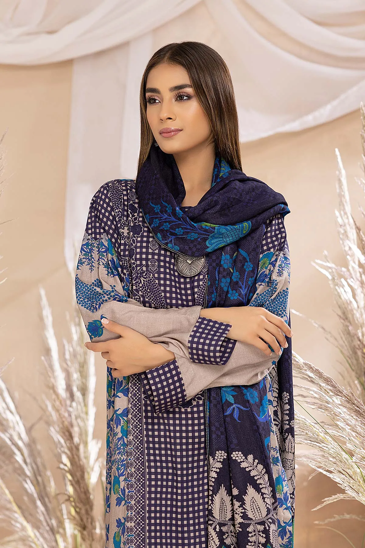 3-Pc Charizma Unstitched Pashmina Shawl Suits CPW22-47