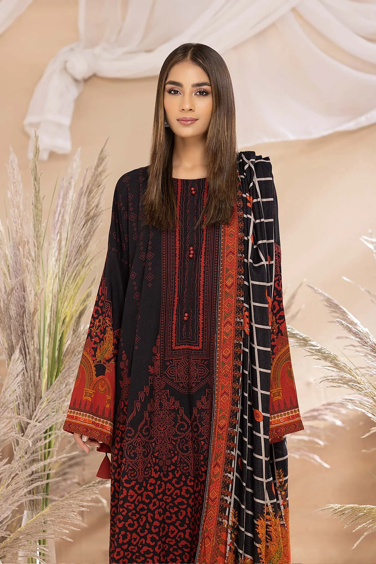 3-Pc Charizma Unstitched Pashmina Shawl Suits CPW22-48