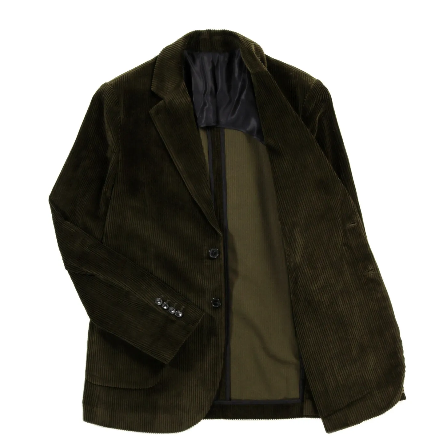 A KIND OF GUISE RELAXED NOTCH BLAZER OLIVE CORDUROY