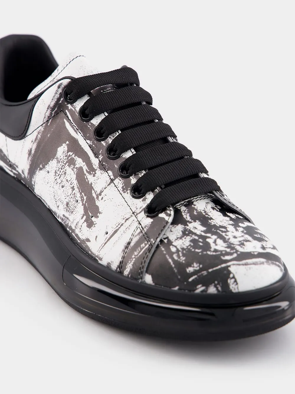 Abstract Print Translucent Sneakers