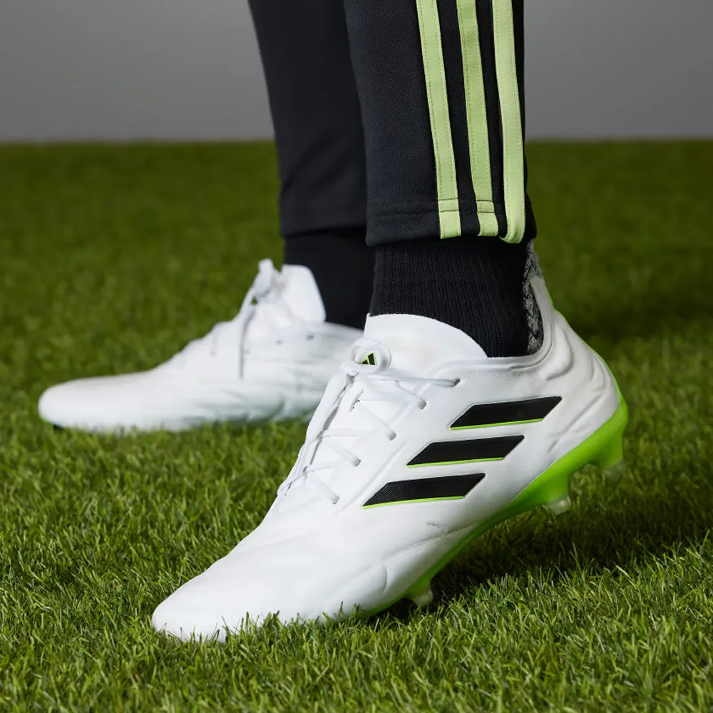 Adidas Copa Pure II.1 FG Football Boots (White/Black/Lucid Lemon)