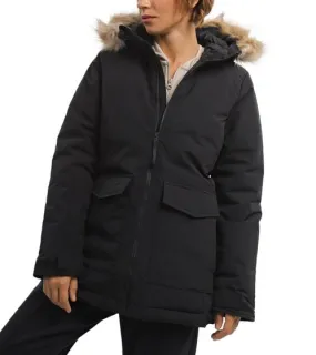 adidas parka à capuche femme avec bord en fourrure amovible veste d'hiver recyclée IJ8260 noir