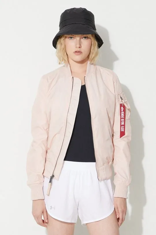 Alpha Industries bomber jacket MA-1 TT Wmn women’s pink color