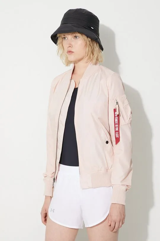 Alpha Industries bomber jacket MA-1 TT Wmn women’s pink color