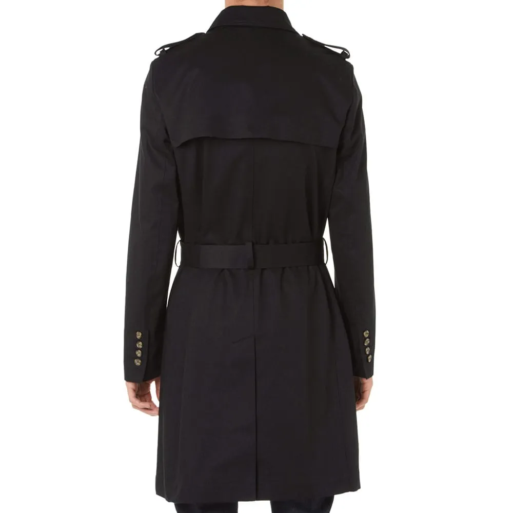 AMI Double Breasted Trench CoatBlack