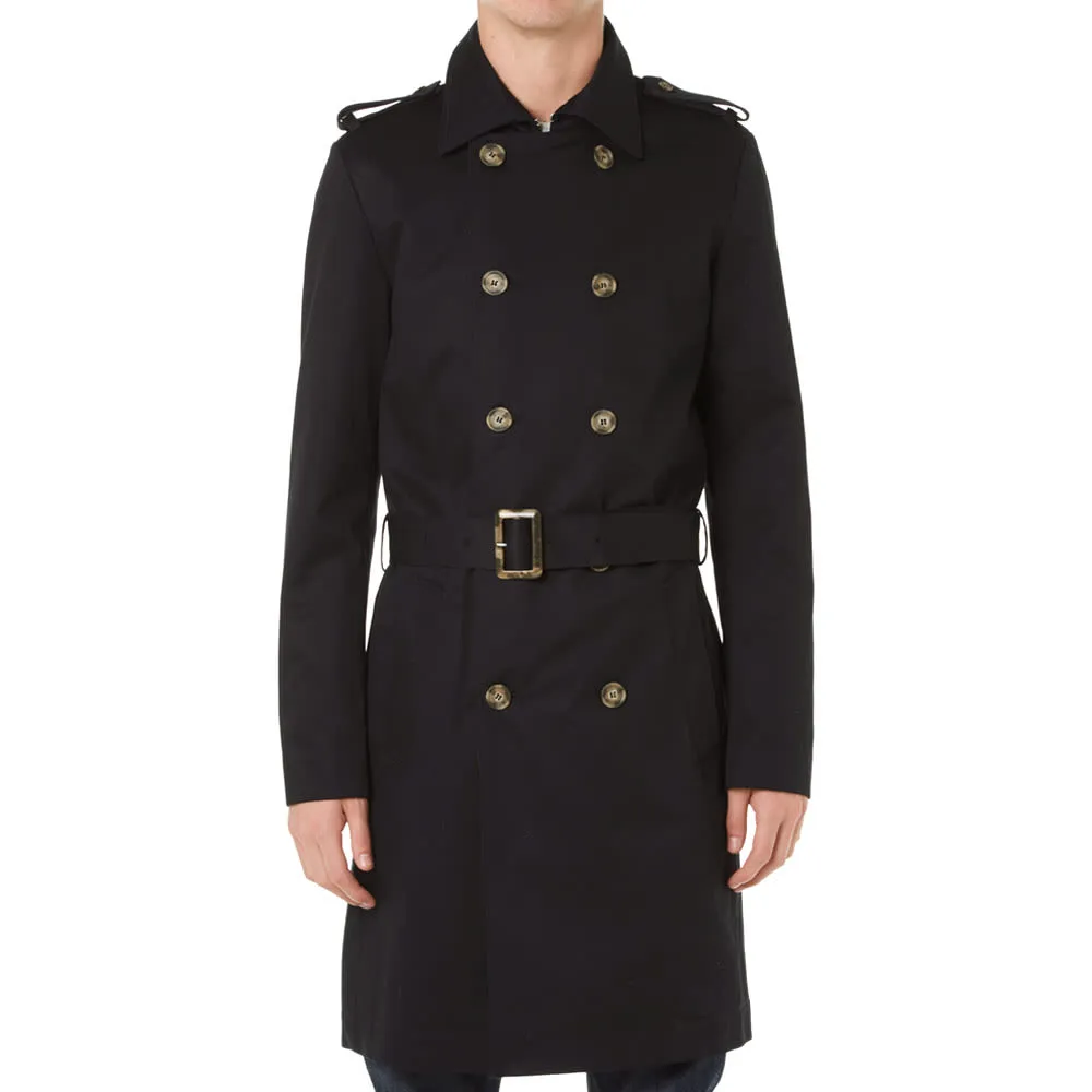 AMI Double Breasted Trench CoatBlack