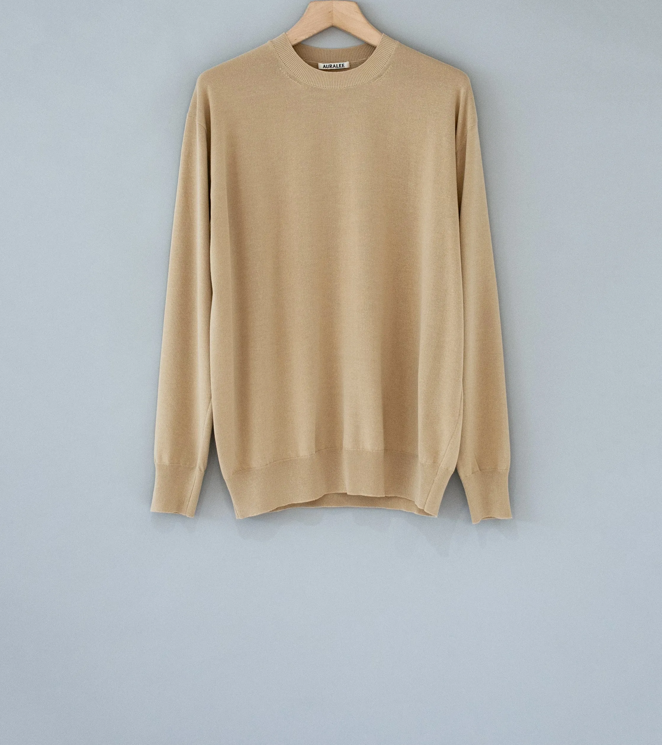 Auralee 'Super Hard Twist Wool Knit P/O' (Light Beige)