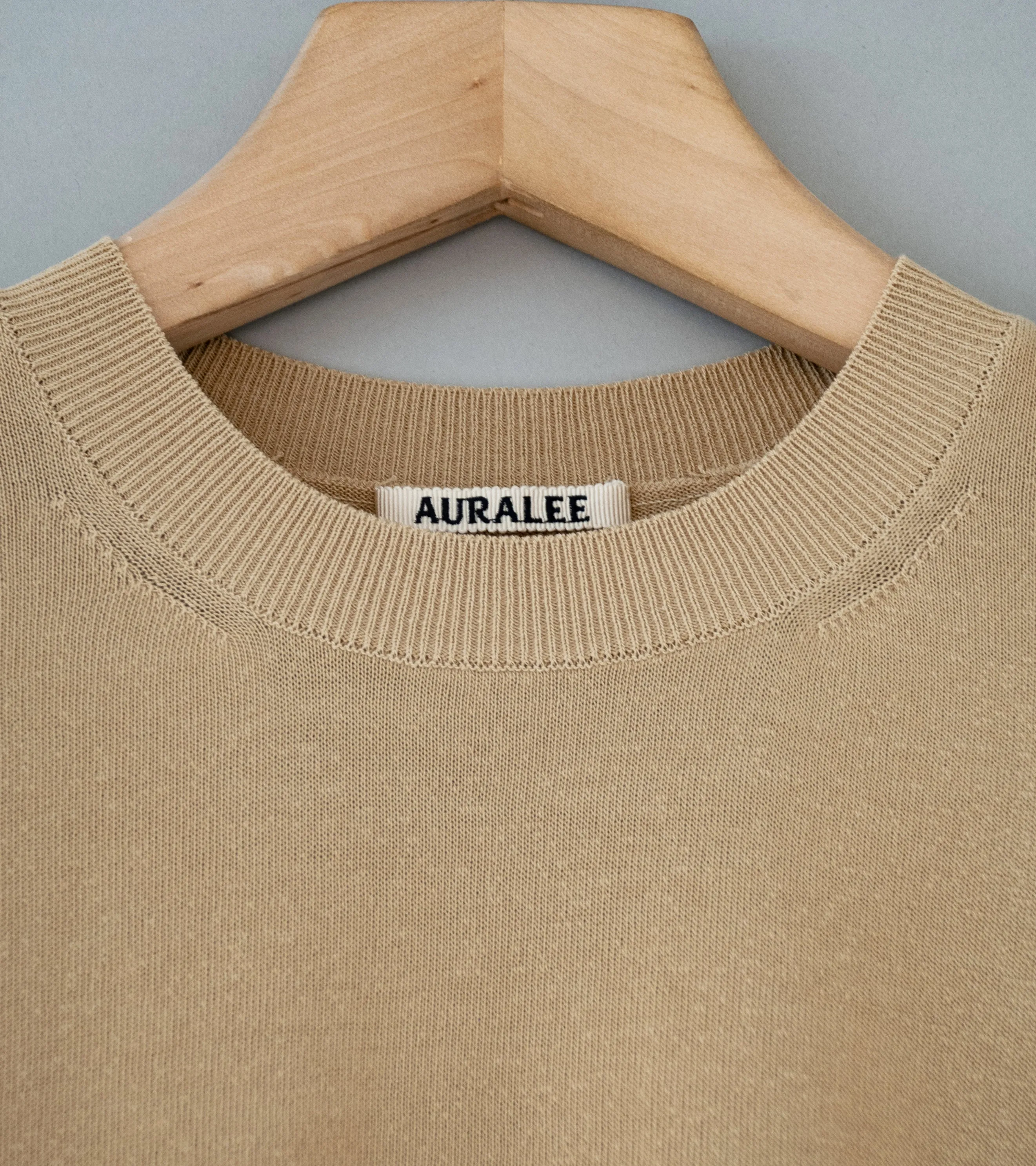 Auralee 'Super Hard Twist Wool Knit P/O' (Light Beige)