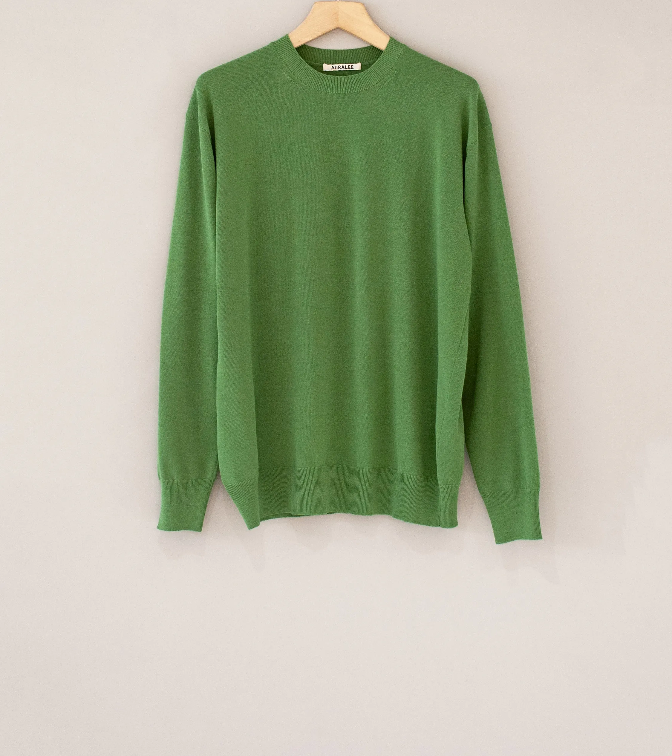 Auralee 'Super Hard Twist Wool Knit P/O' (Sage Green)