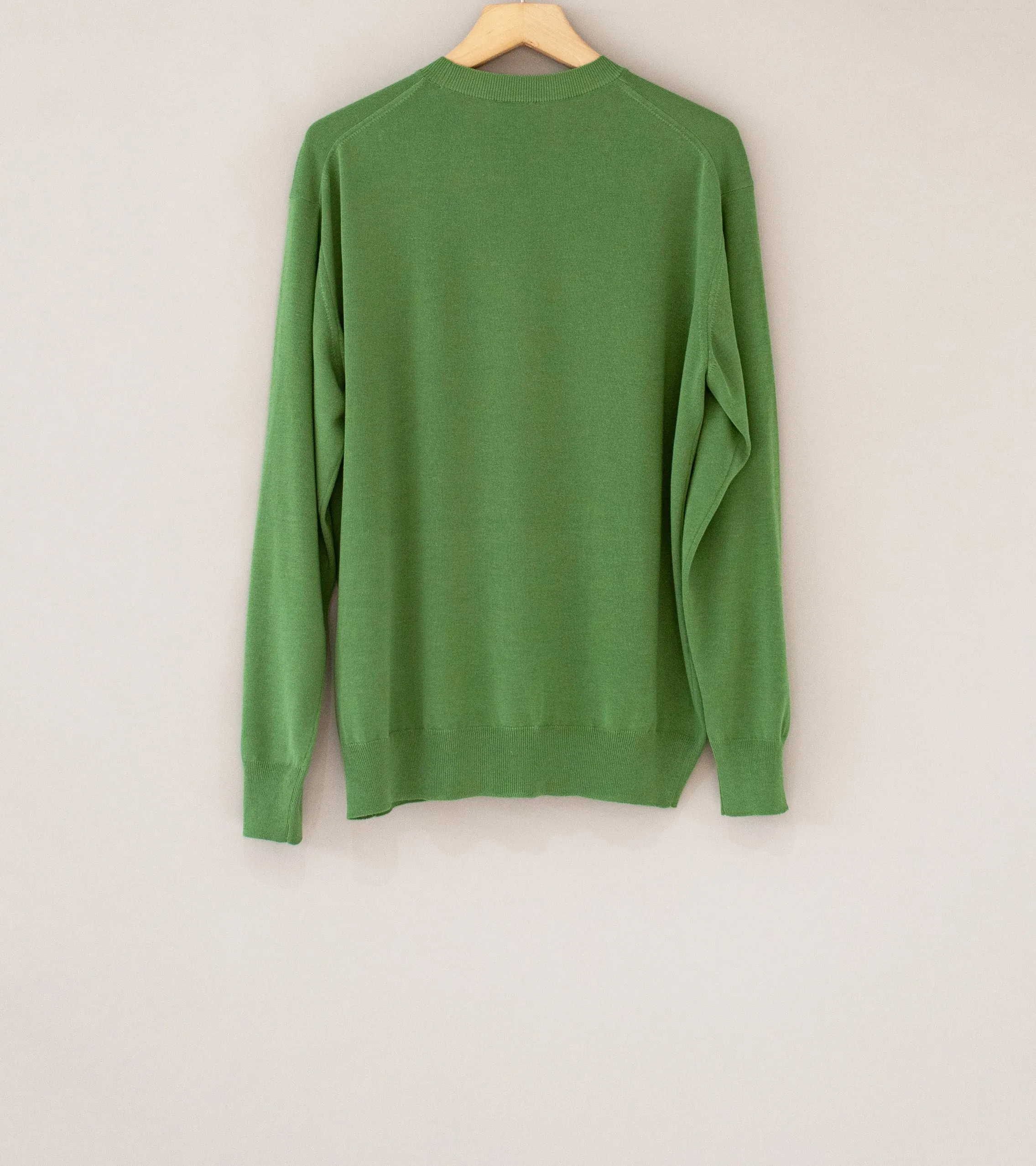 Auralee 'Super Hard Twist Wool Knit P/O' (Sage Green)