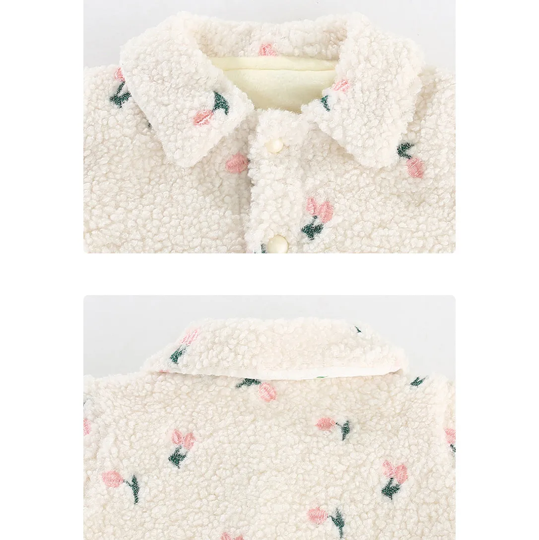 Baby Kid Girls Flower Embroidered Jackets Outwears Wholesale 231019126