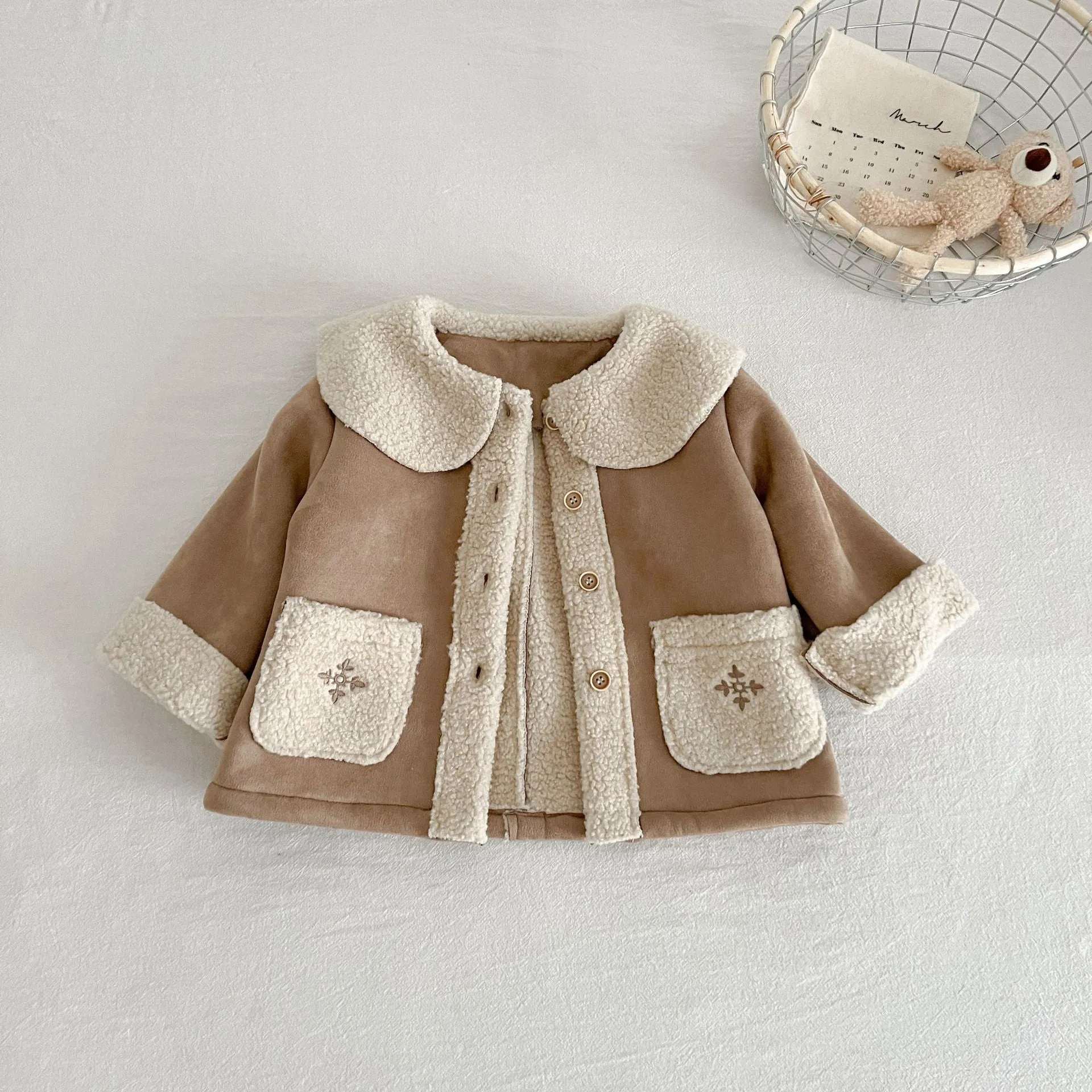 Baby Kid Girls Solid Color Jackets Outwears Wholesale 231130109