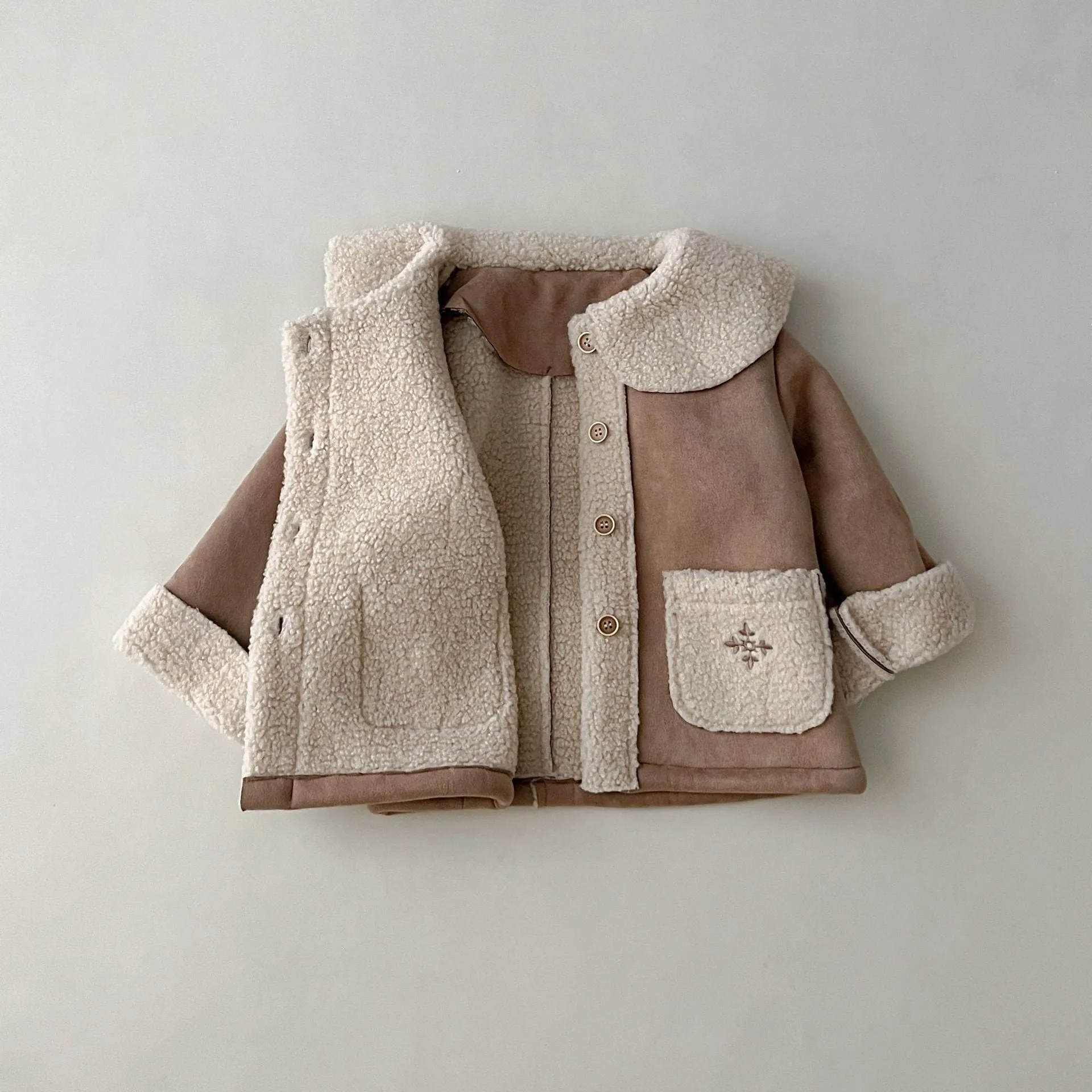 Baby Kid Girls Solid Color Jackets Outwears Wholesale 231130109