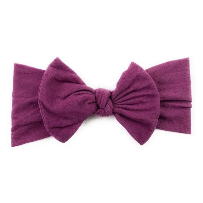 Baby Wisp Headband Nylon Bow 0M+ Midnight Mauve