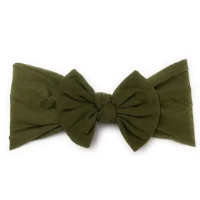 Baby Wisp Headband Nylon Bow 0M+ Moss