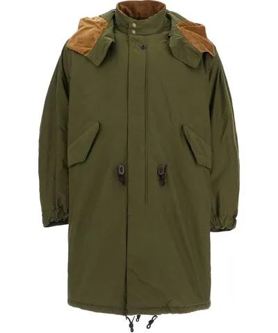 BARBOUR x BARACUTA padded parka with hood