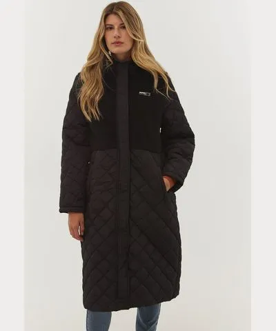 Bench. Tazia Diamond Quilted Maxi Parka