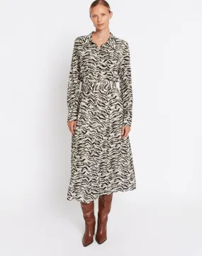 Berenice Ramina Animal Print Slim-Fit Maxi Dress