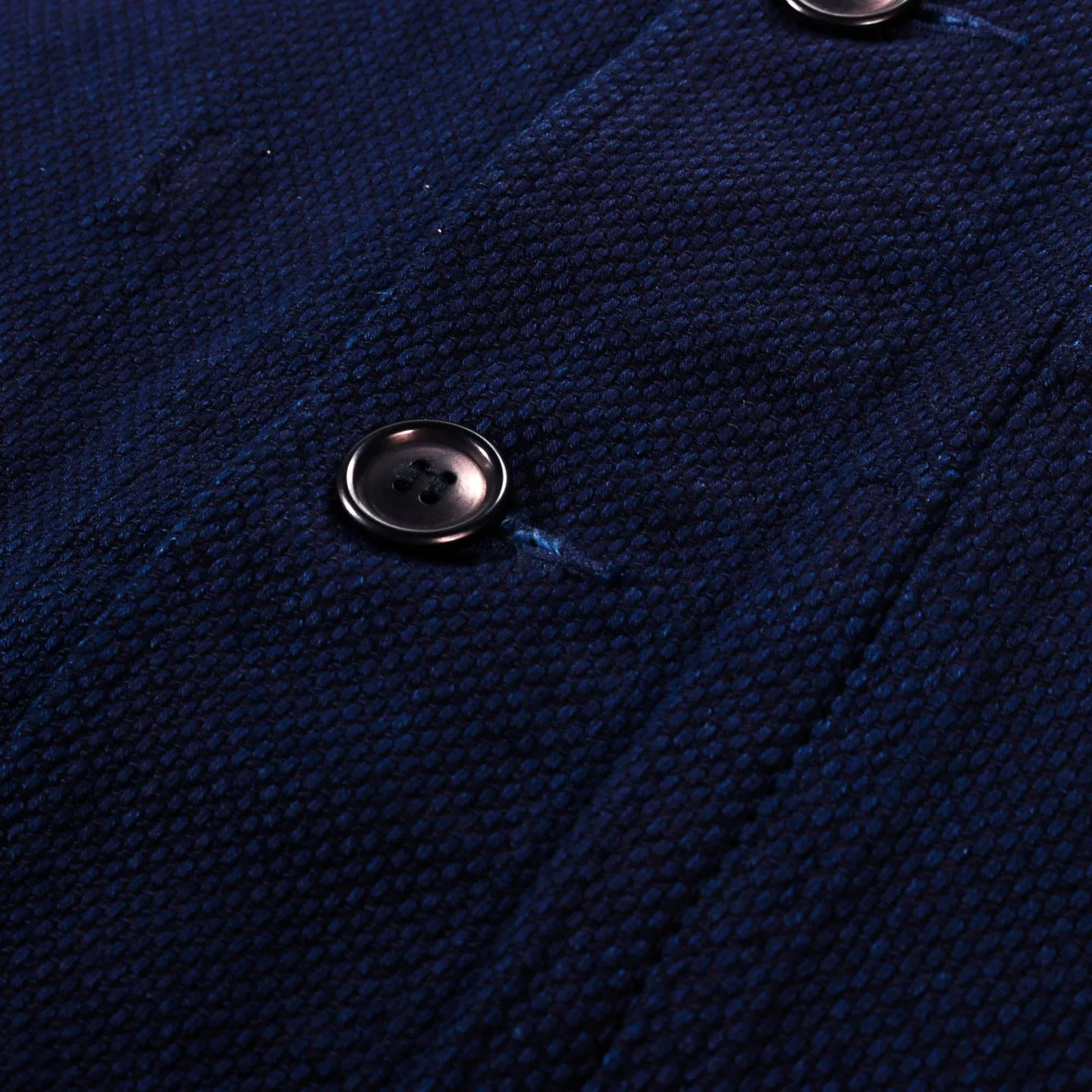 BLUE BLUE JAPAN PURE INDIGO 'SASHIKO' COVERALL JACKET