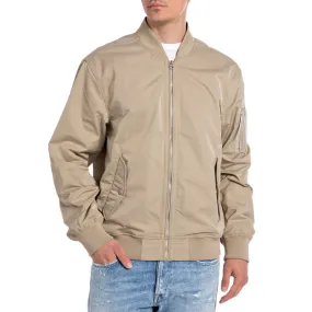 BOMBER IN POLY SATIN Uomo Sahara