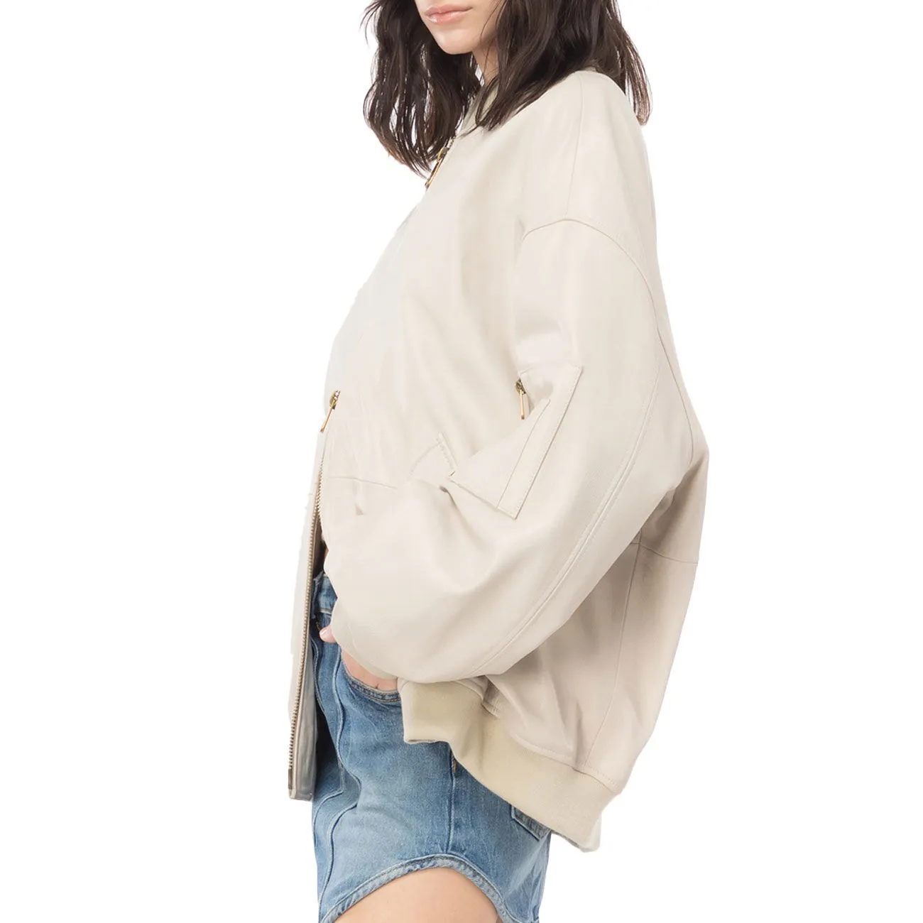 BOMBER MONTEROSI Donna Beige Farina Avena