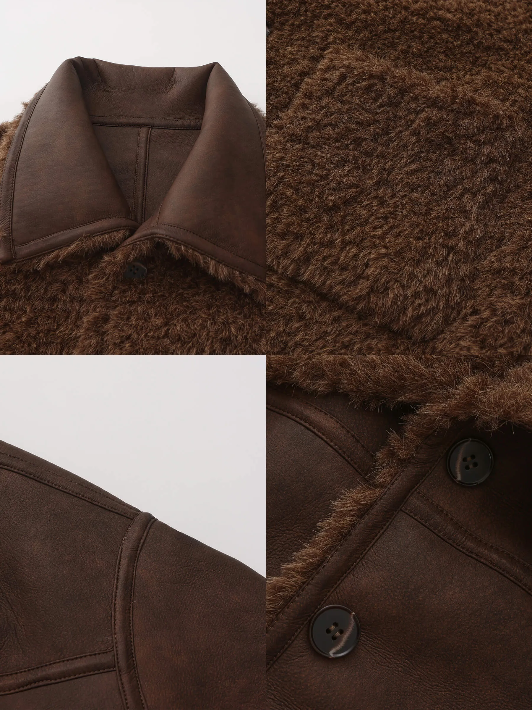 Brown Mid-length Boxy Coat