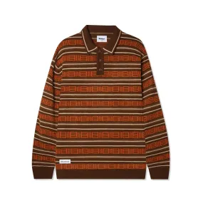 Butter Goods Windsor Knitted Polo Sweater Brown/Tan