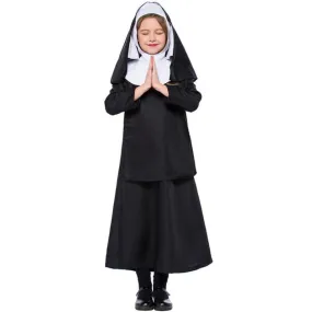 Children Virgin Mary Nuns Dress for Kid Girl Nuns Arabic Religion Monk Ghost Costume Halloween Party cosplay Uniform