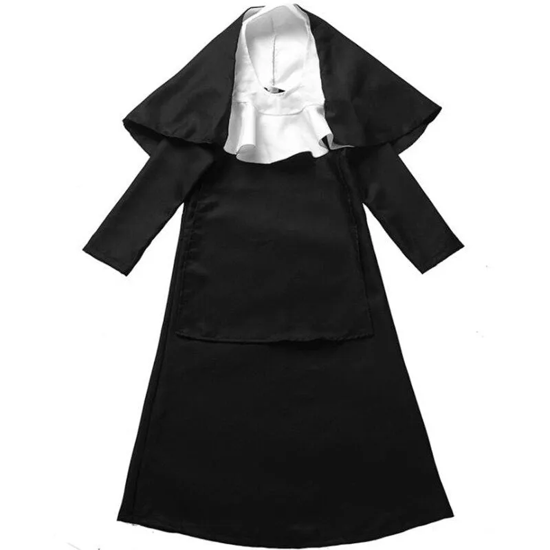 Children Virgin Mary Nuns Dress for Kid Girl Nuns Arabic Religion Monk Ghost Costume Halloween Party cosplay Uniform