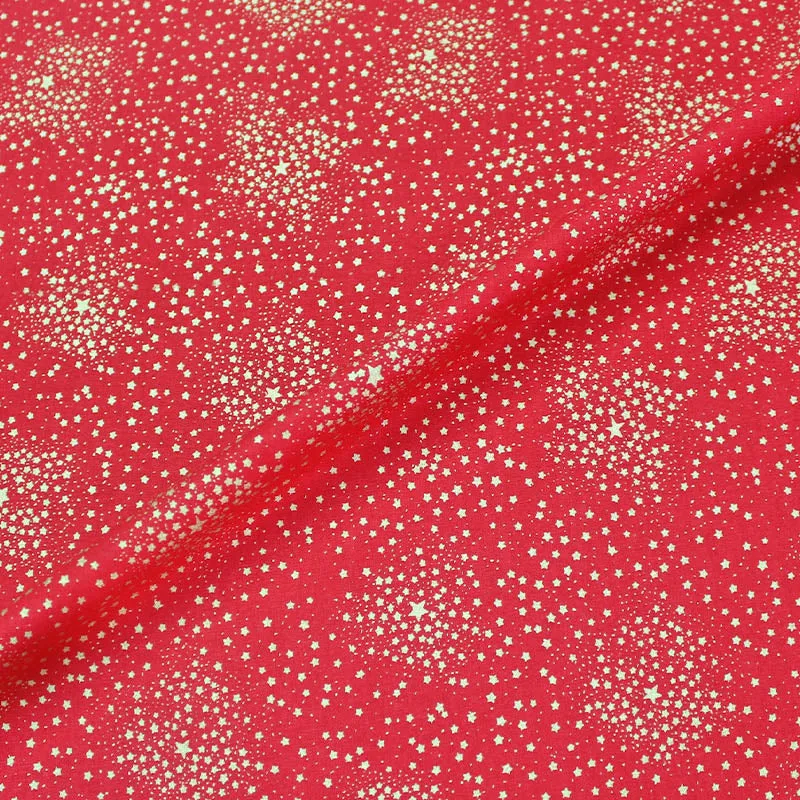 Christmas Cotton Red - Starry Starry Swirl