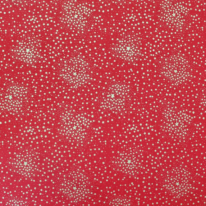 Christmas Cotton Red - Starry Starry Swirl