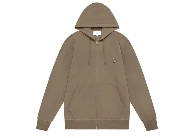 Classic OVO Full zip Hoodie - Walnut