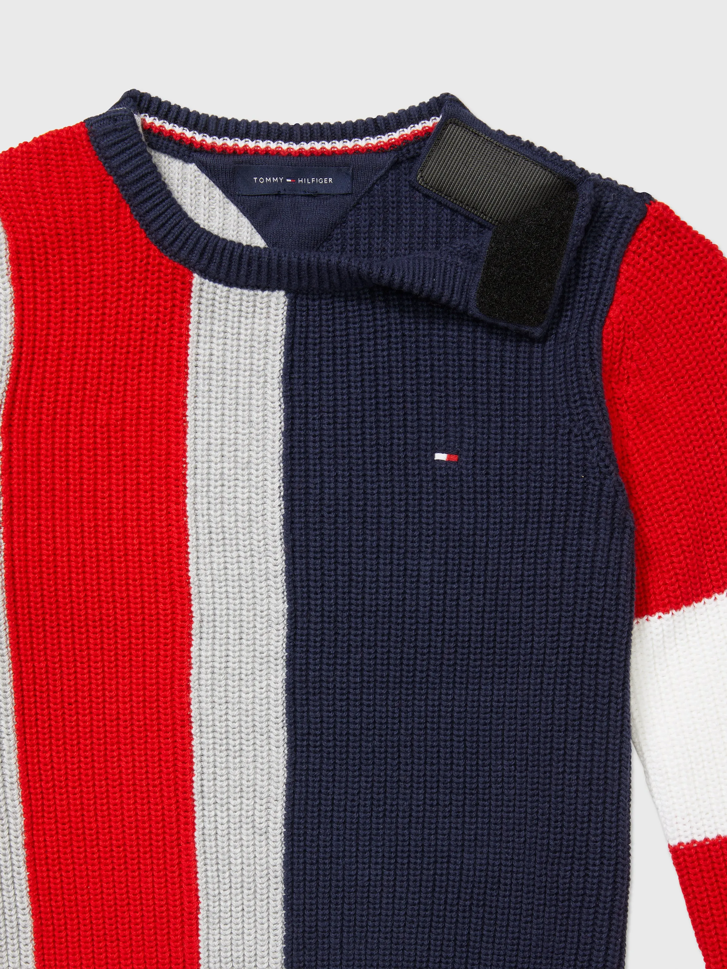 Colourblock Sweater (Kids) - Grey Heather