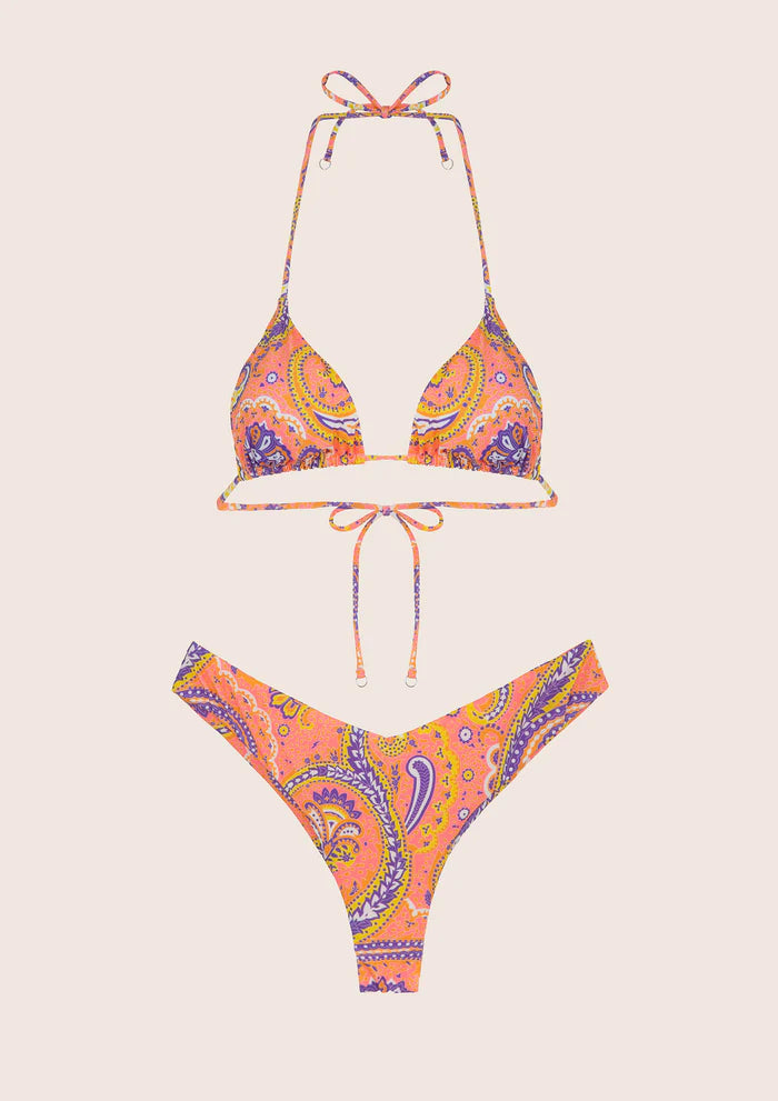 Costume bikini triangolo e slip americano sunrise