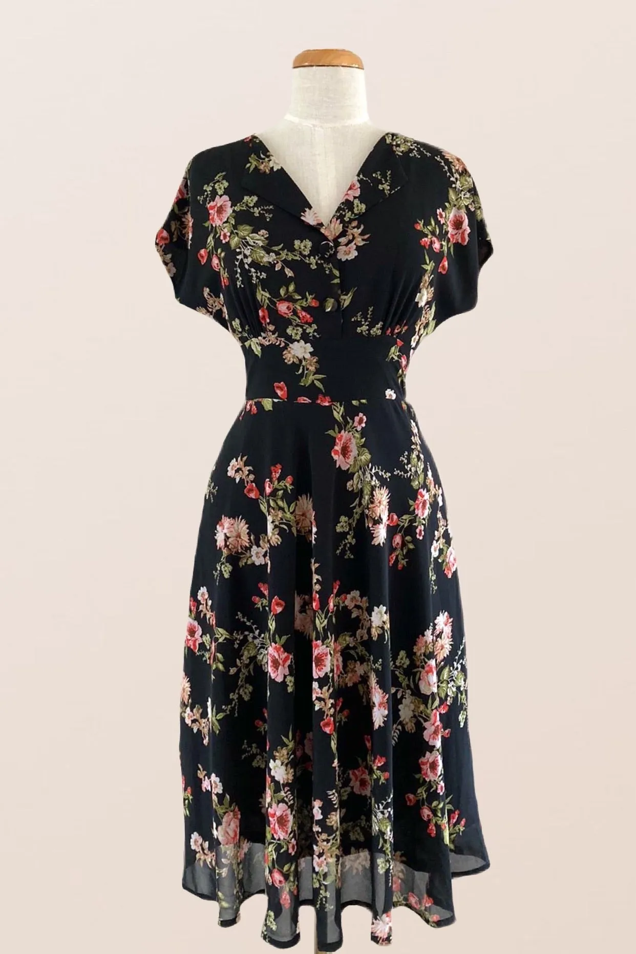 Dakota Black Floral Dress