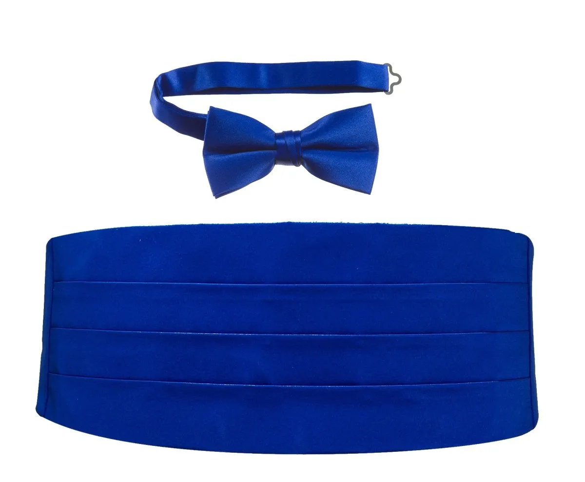 Deluxe Polyester Satin Cummerbund and Bow Tie Sets