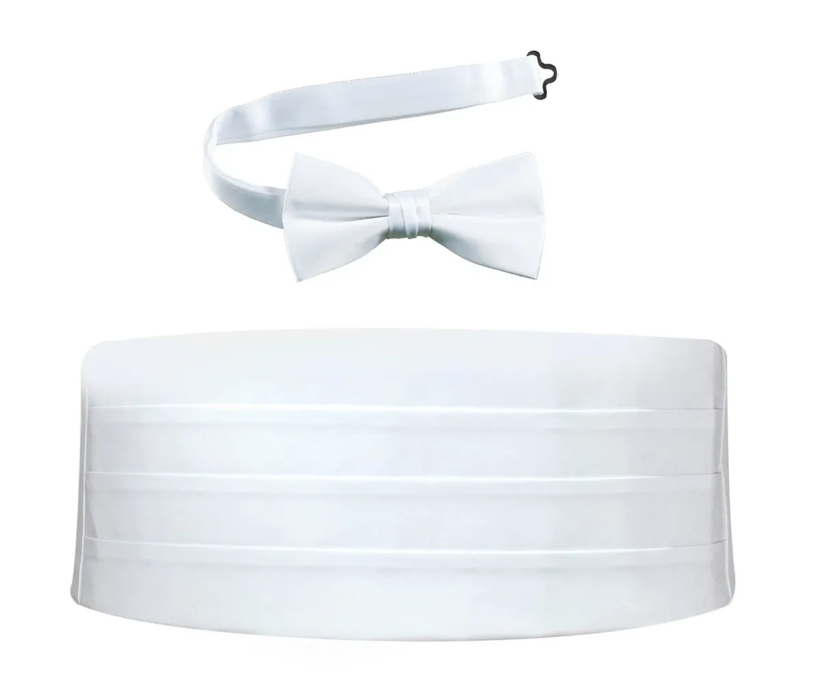 Deluxe Polyester Satin Cummerbund and Bow Tie Sets