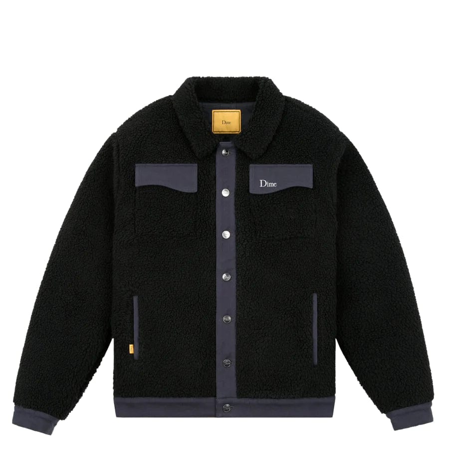 Dime MTL Sherpa Denim Jacket Black