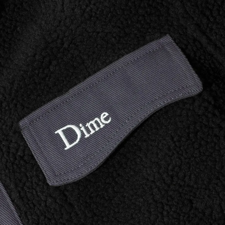 Dime MTL Sherpa Denim Jacket Black