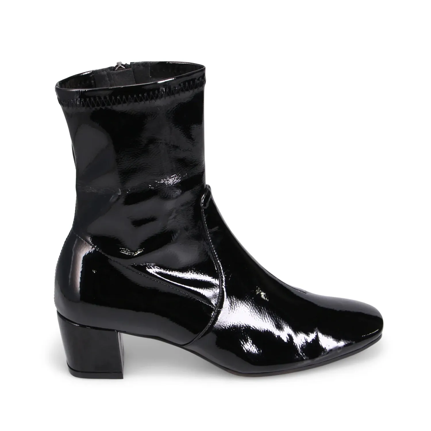 Django and Juliette Women's Hartful Heeled Boot in Black Patent