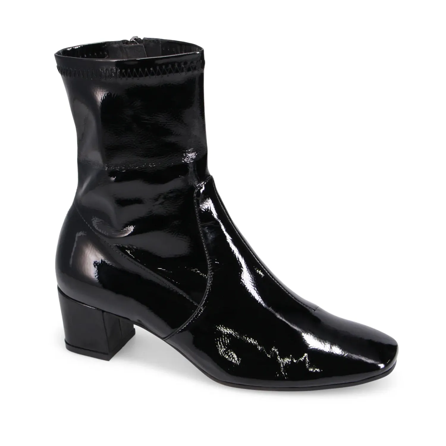 Django and Juliette Women's Hartful Heeled Boot in Black Patent