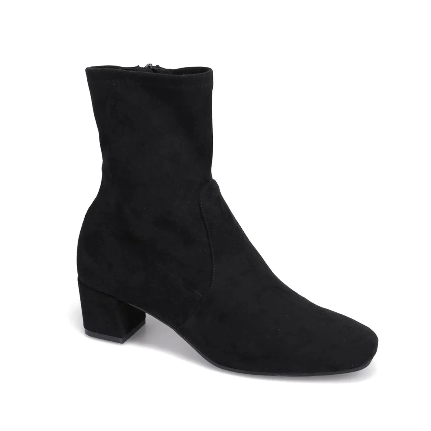 Django and Juliette Women's Hartful Heeled Boot in Black Suede