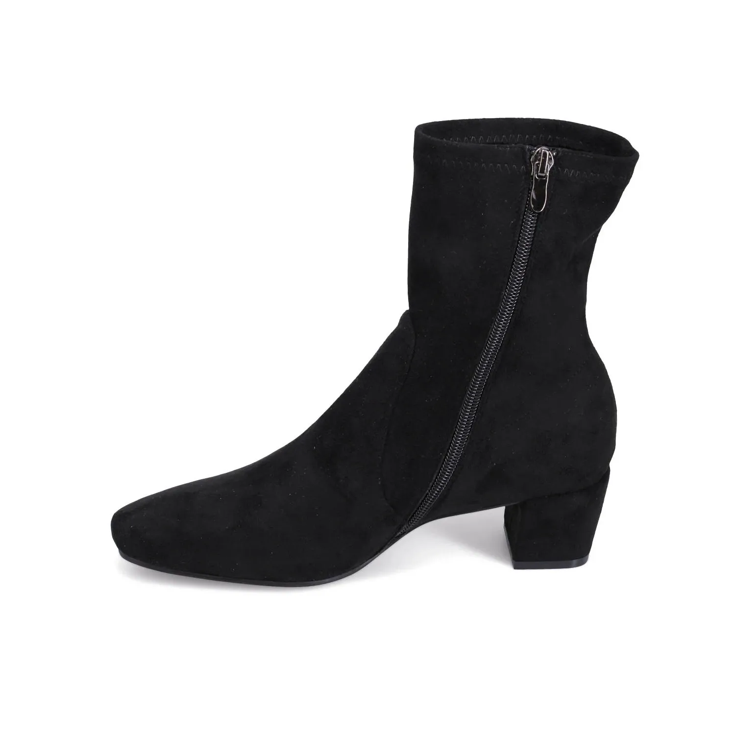 Django and Juliette Women's Hartful Heeled Boot in Black Suede