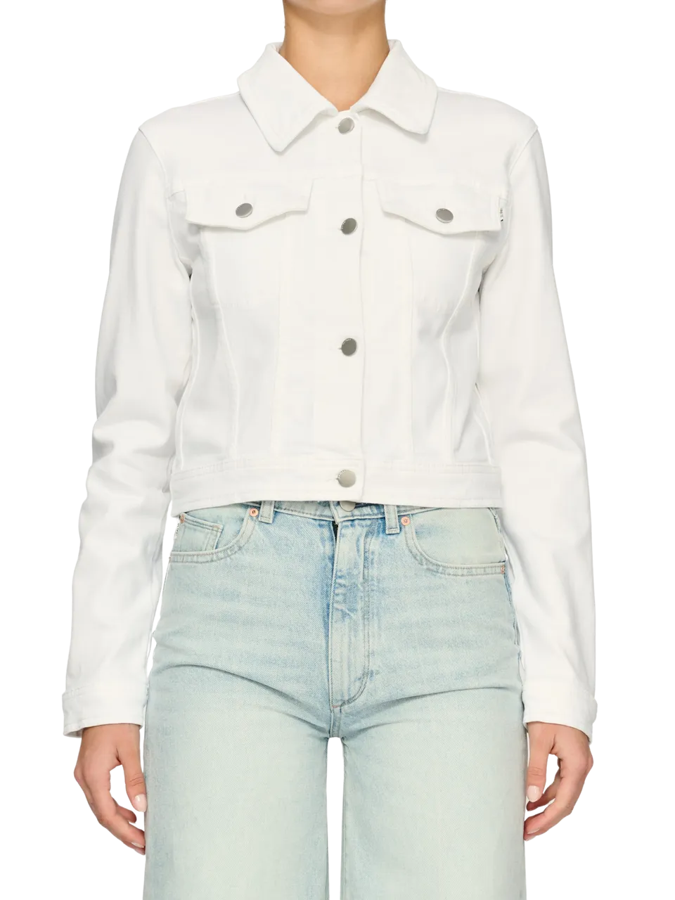 DL1961 Vika Classic Denim Jacket, White