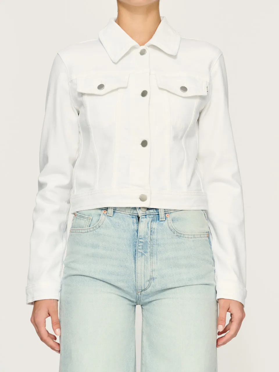 DL1961 Vika Classic Denim Jacket, White