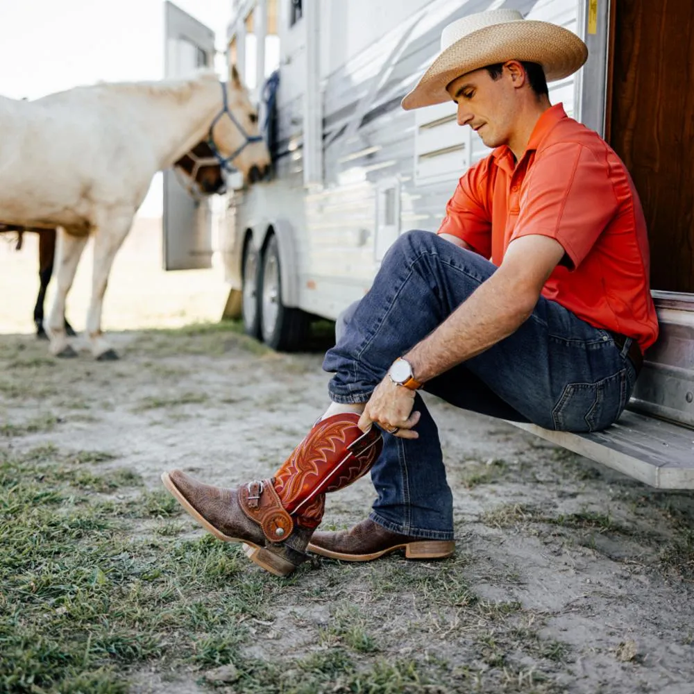 Durango Men's Rebel Pro S 12 Western Boot Durango Rebel Pro Cognac Crunch / Rusty Red W