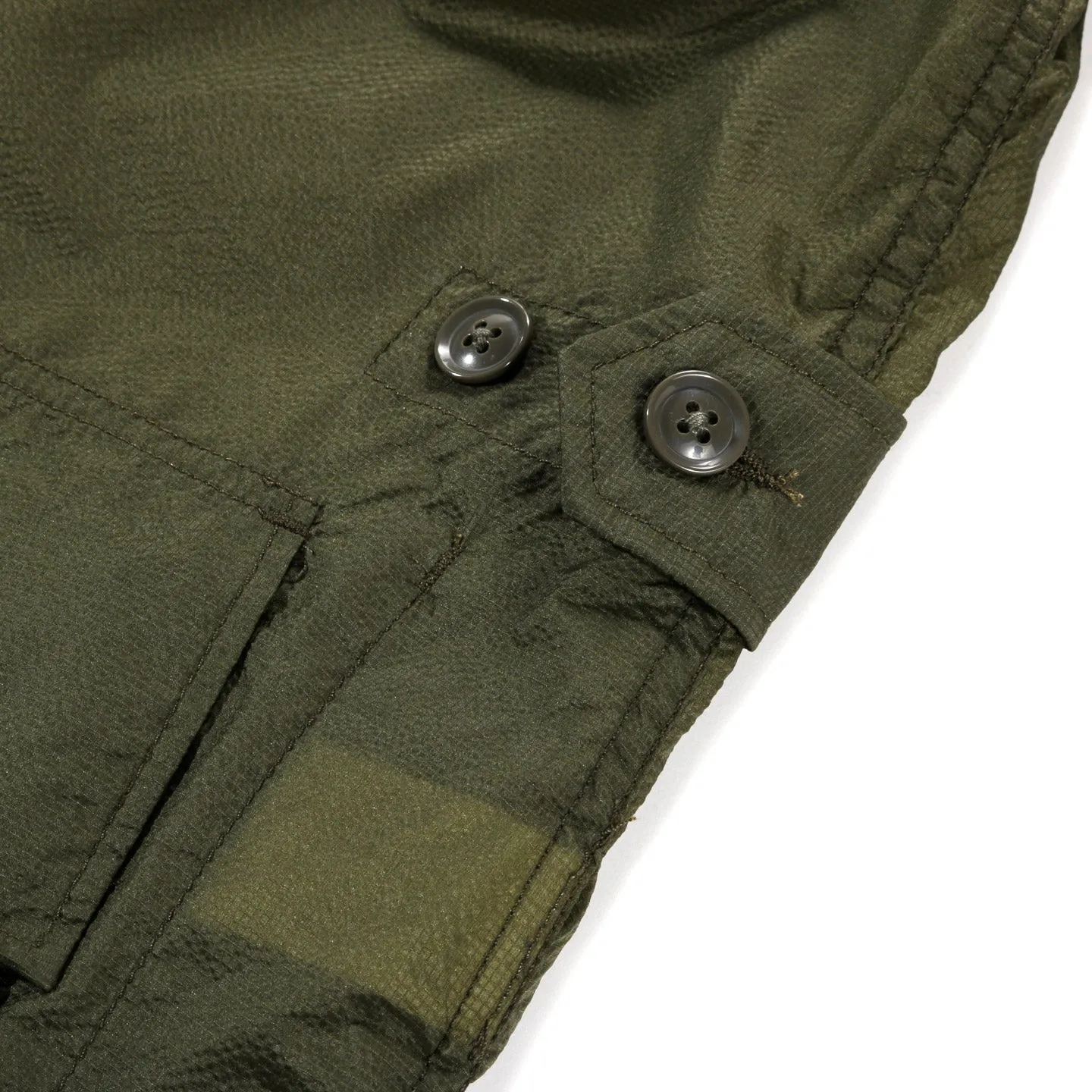 ENGINEERED GARMENTS JUNGLE FATIGUE JACKET OLIVE NYLON MICRO RIPSTOP